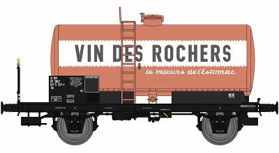 REE Modeles WB-461 - French Tank Car OCEM 29 Era IV SNCF VIN DES ROCHES with plateform